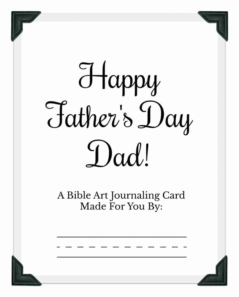 Free Printable Father's Day Card - Bible Journal a Keepsake Gift ...