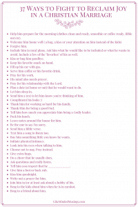 37 Ways to Fight to Reclaim Joy in Christian Marriage Pin Like Minded Musings