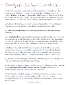 10 Ways to Develop Creativity Final